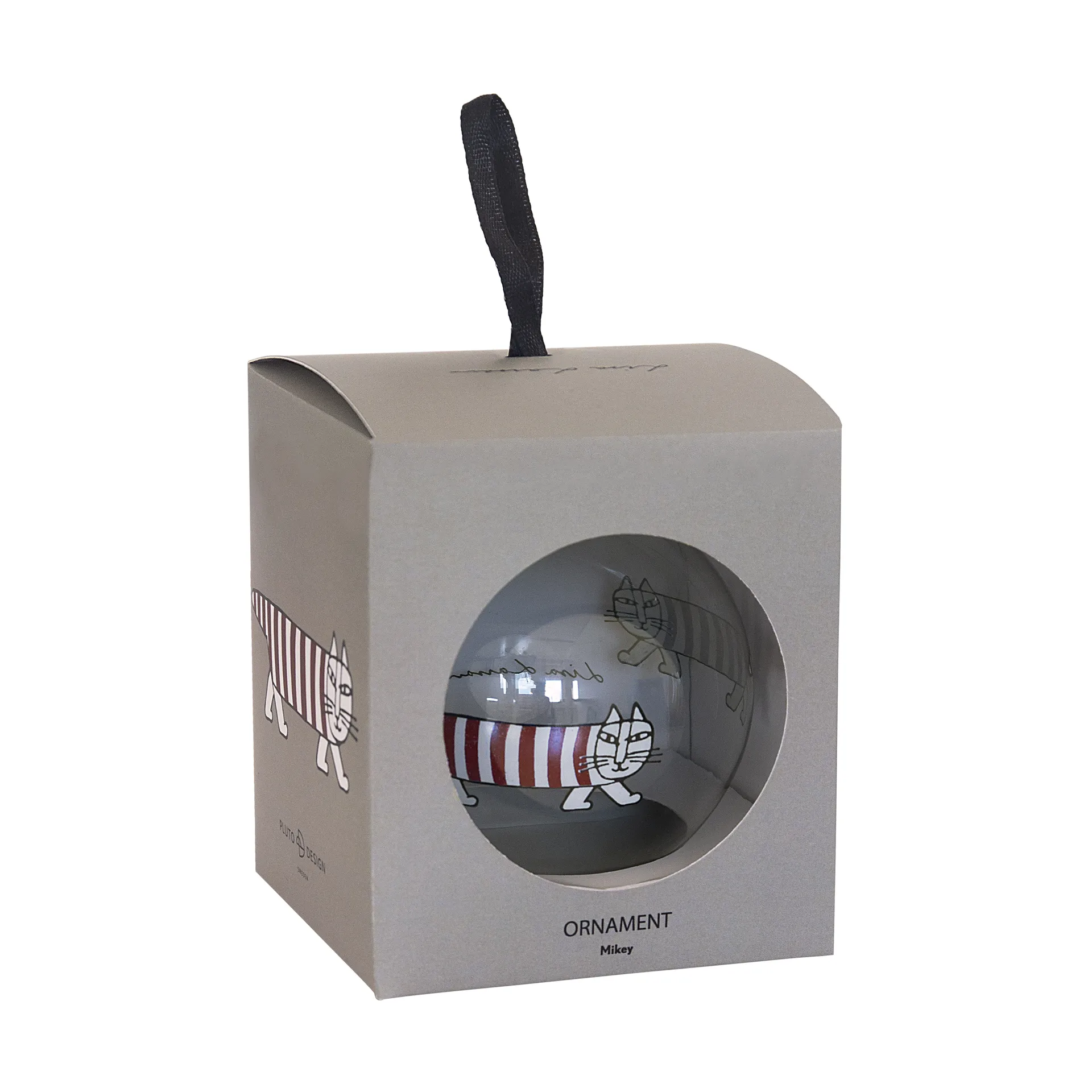 리사 라르손 마이키 크리스마스 오너먼트, Silver-red-white Pluto Design | 플루토