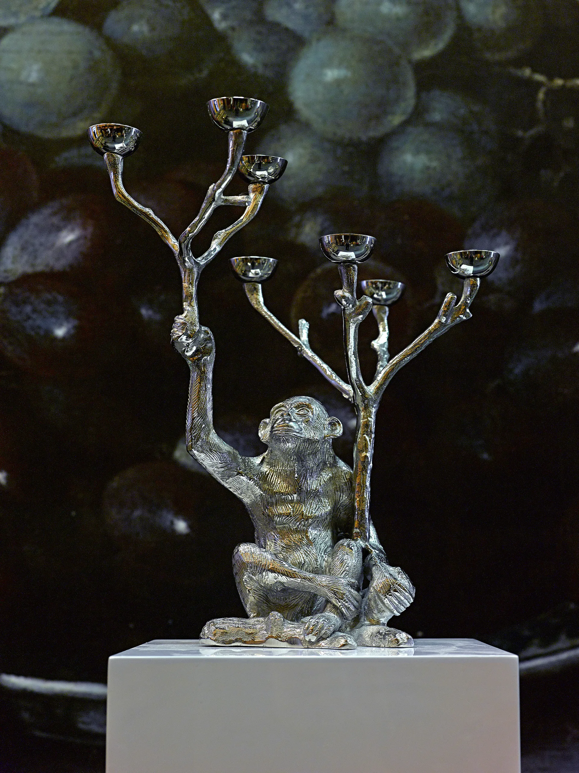 원숭이 캔들스틱 40 cm, Silver POLSPOTTEN | 폴스포텐