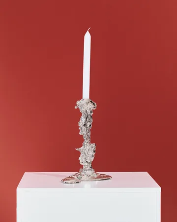 드립 캔들스틱 L 25 cm - Silver - POLSPOTTEN | 폴스포텐