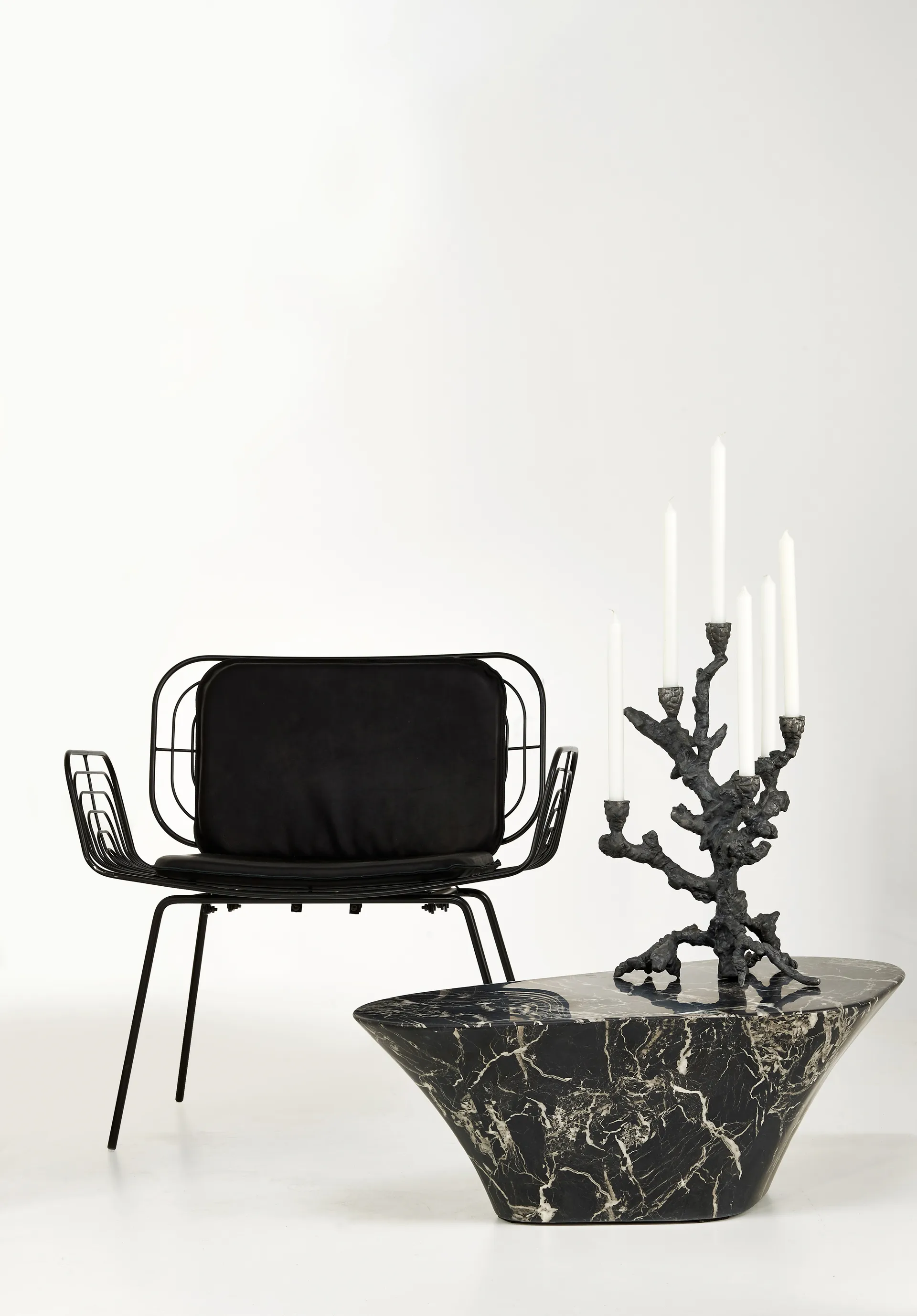 애플 트리 캔들스틱 L 53 cm, Dark grey POLSPOTTEN | 폴스포텐