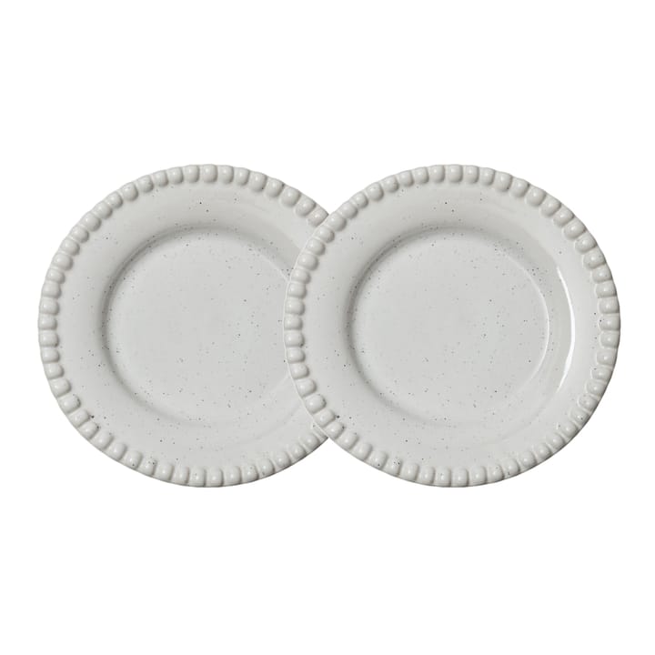 다리아 디저트 접시 Ø22 cm 2팩 - Cotton white shiny - PotteryJo | 포터리조