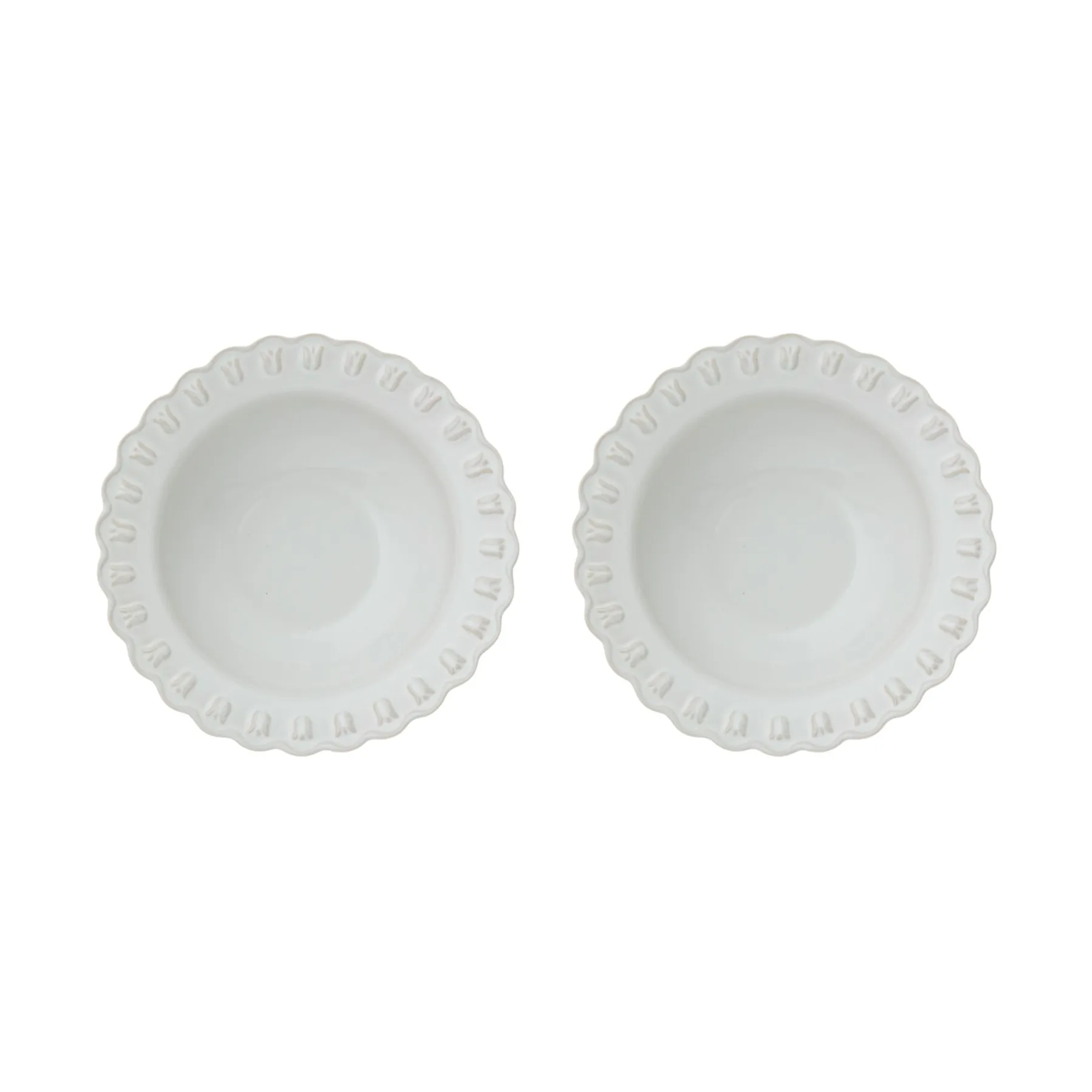 튤리파 딥플레이트 Ø23 cm 2개 세트, White PotteryJo | 포터리조