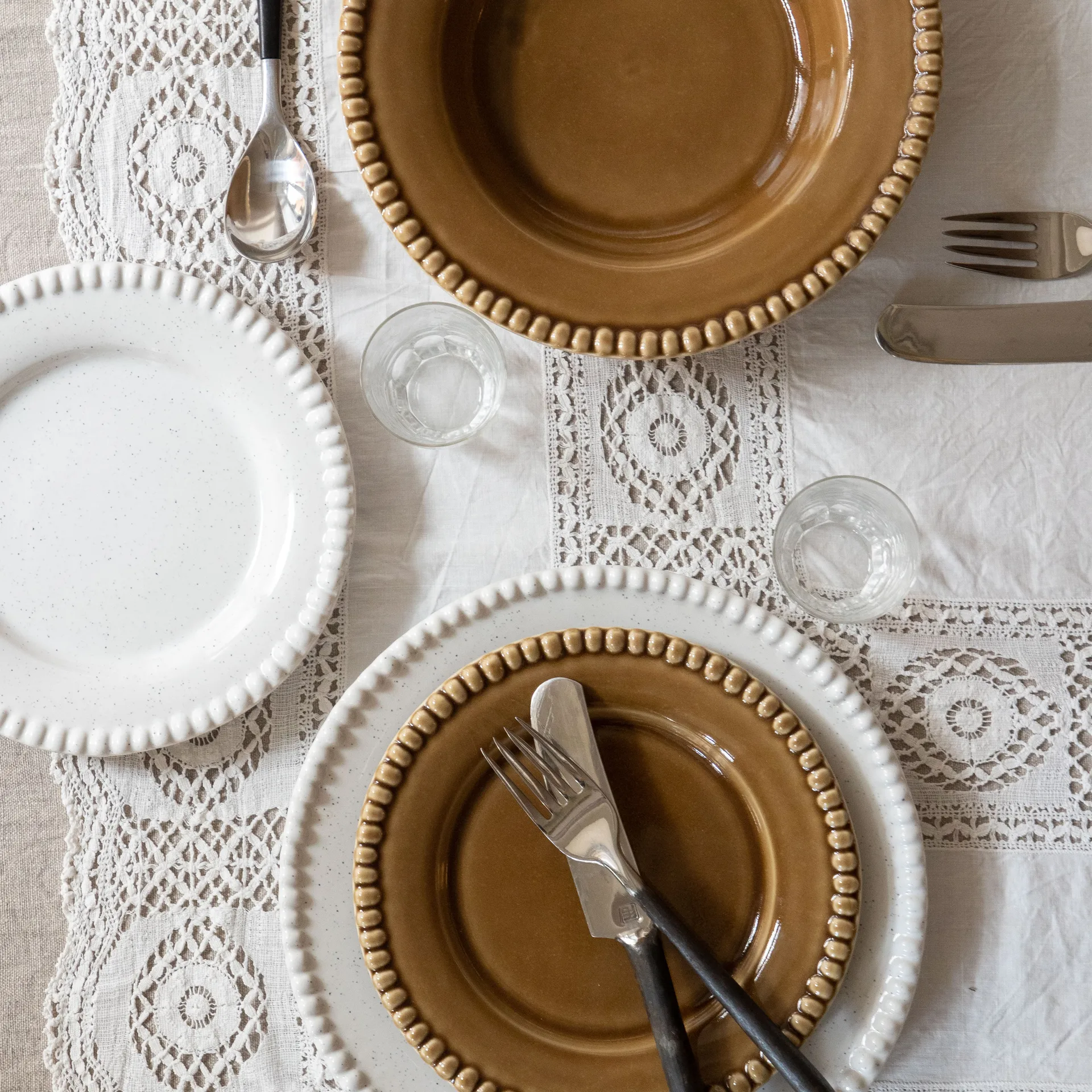 다리아 디너 플레이트 Ø28 cm 2개 세트, Cotton white shiny PotteryJo | 포터리조