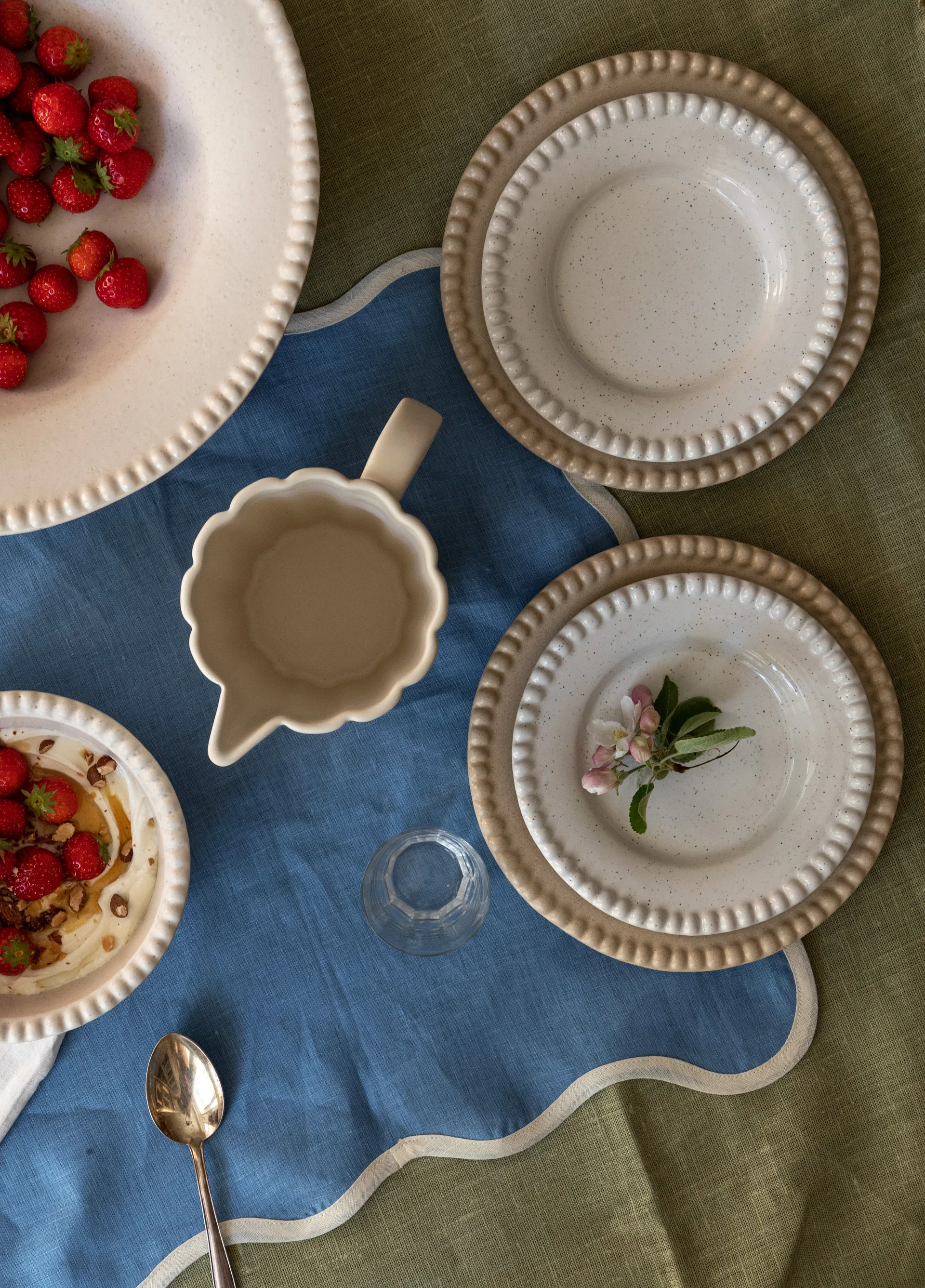 다리아 파스타 접시 Ø35 cm, Cotton white matte PotteryJo | 포터리조