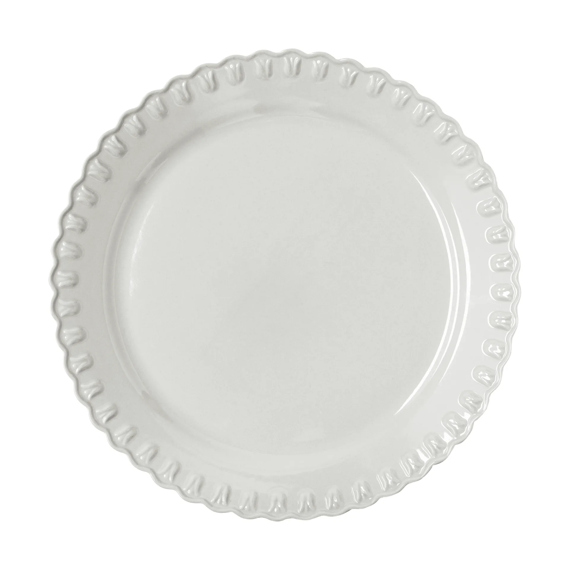 튤리파 서빙 플래터 Ø37 cm, White PotteryJo | 포터리조