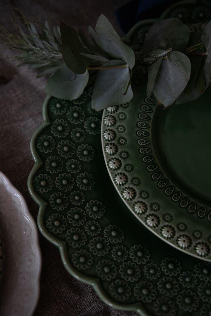 Ditsy 오발 서빙 소서, forest (darkgreen) PotteryJo | 포터리조