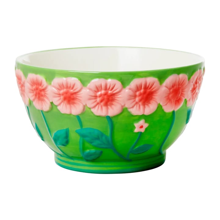 라이스 엠보스 플라워 세라믹 보울 14.5 cm - Sage green - RICE | 라이스