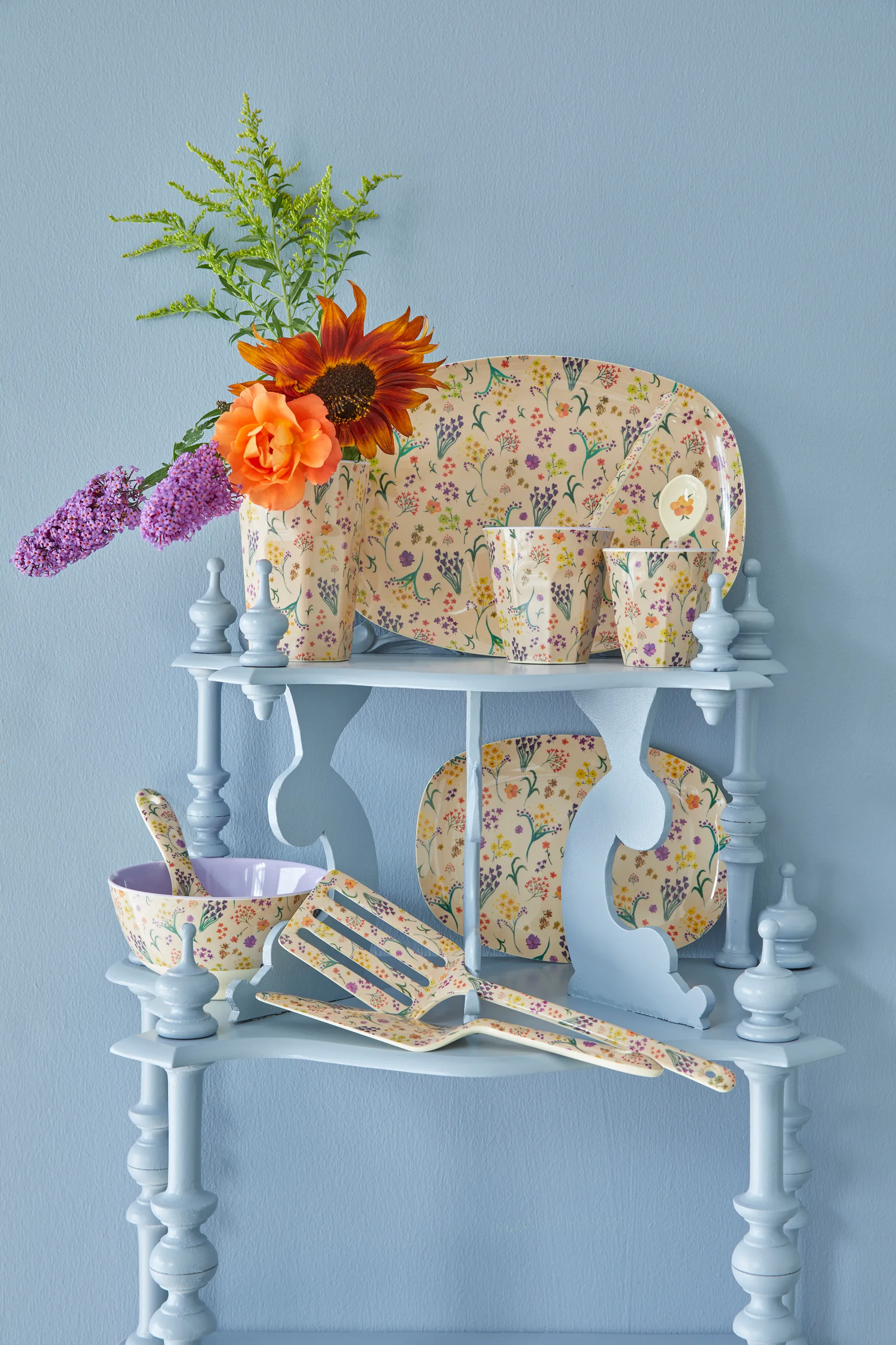 라이스 멜라민 플레이트 16.5x23 cm, Wild flower RICE | 라이스