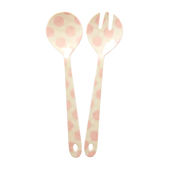 라이스 샐러드 커트러리 멜라민 2 pieces - Pink dots - RICE | 라이스