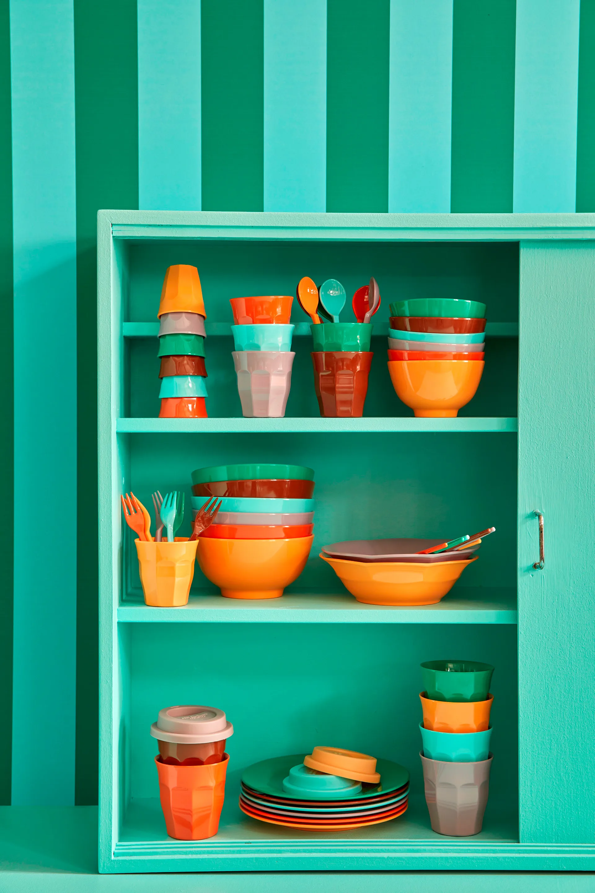 라이스 멜라민 접시 20 cm 6개 세트, Disco ball-colors RICE | 라이스