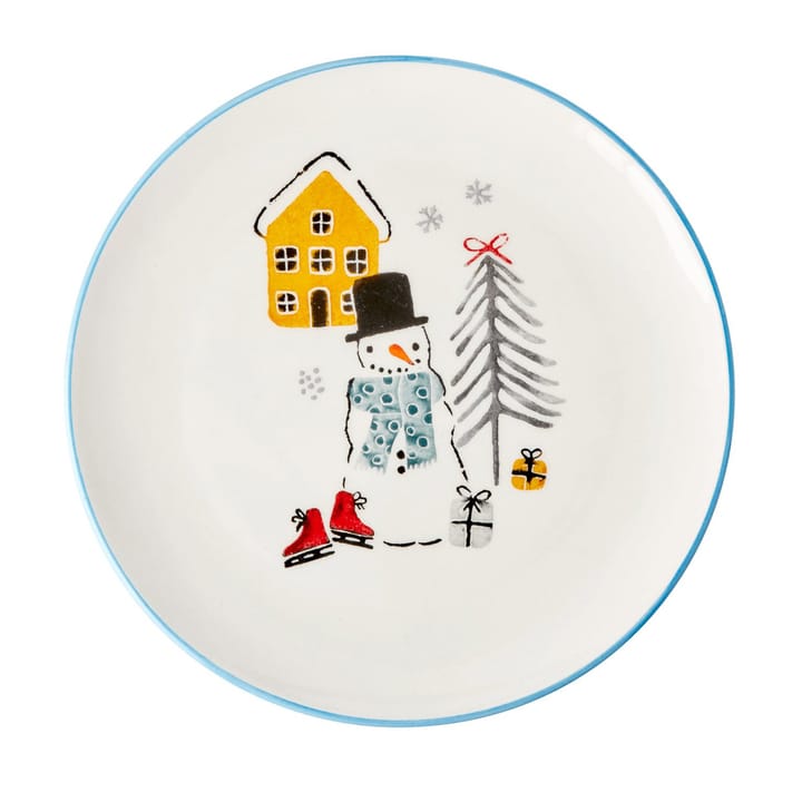 라이스 세라믹 접시 크리스마스 모티브 2020 - snowman - RICE | 라이스