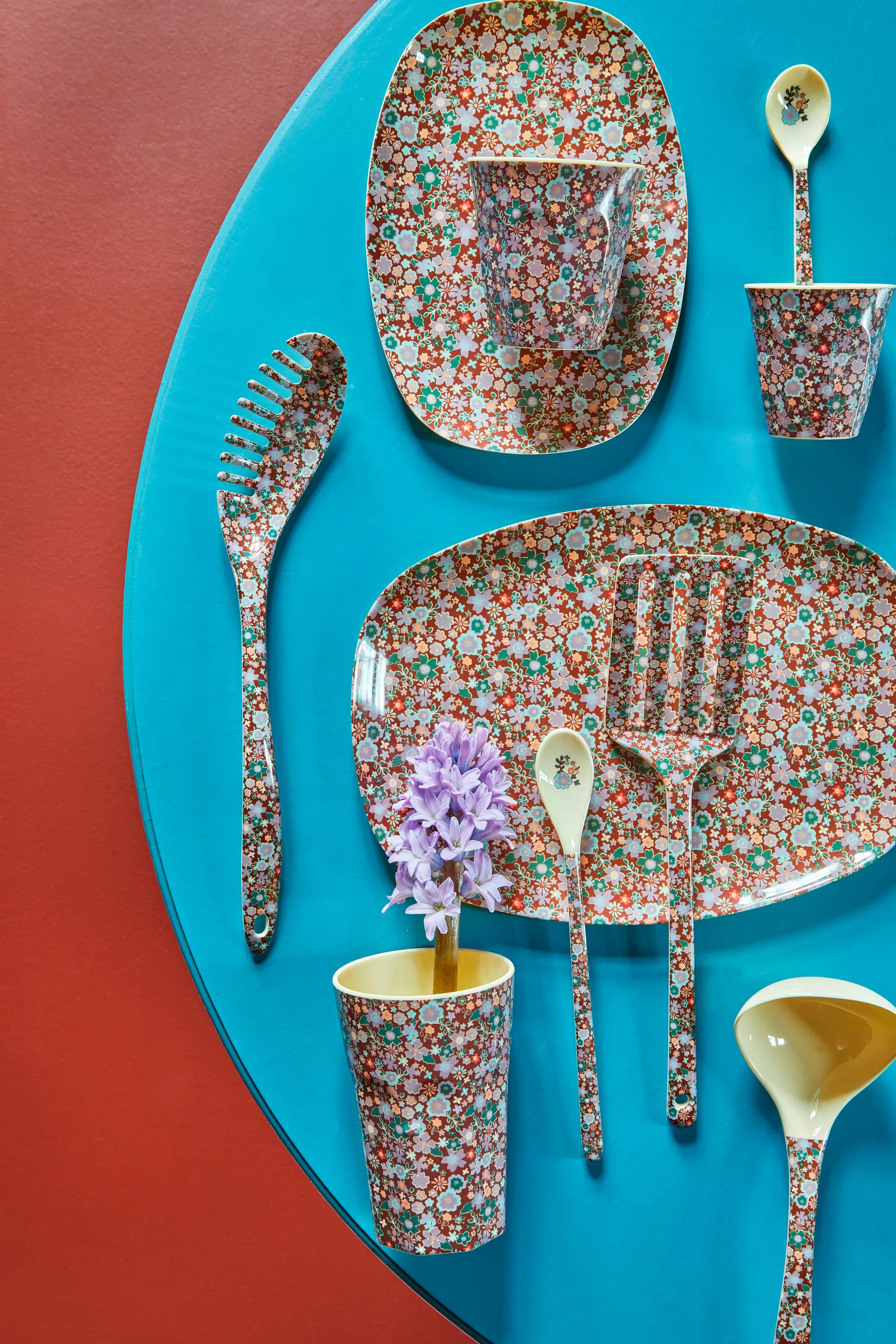 라이스 멜라민 접시 22x30 cm, Fall flower RICE | 라이스