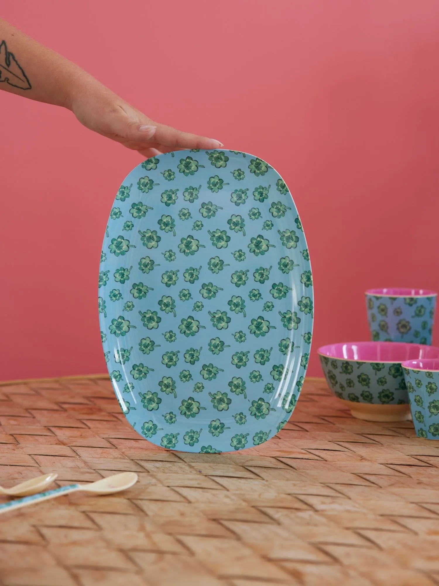 라이스 멜라민 접시 22x30 cm, Good Luck RICE | 라이스