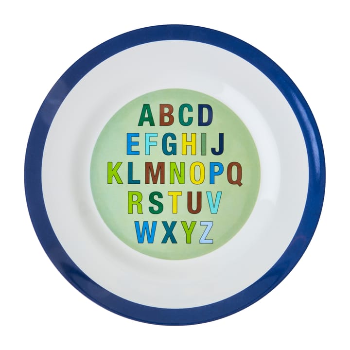 라이스 디너 접시 멜라민 25 cm, Alphabet-dark blue RICE | 라이스