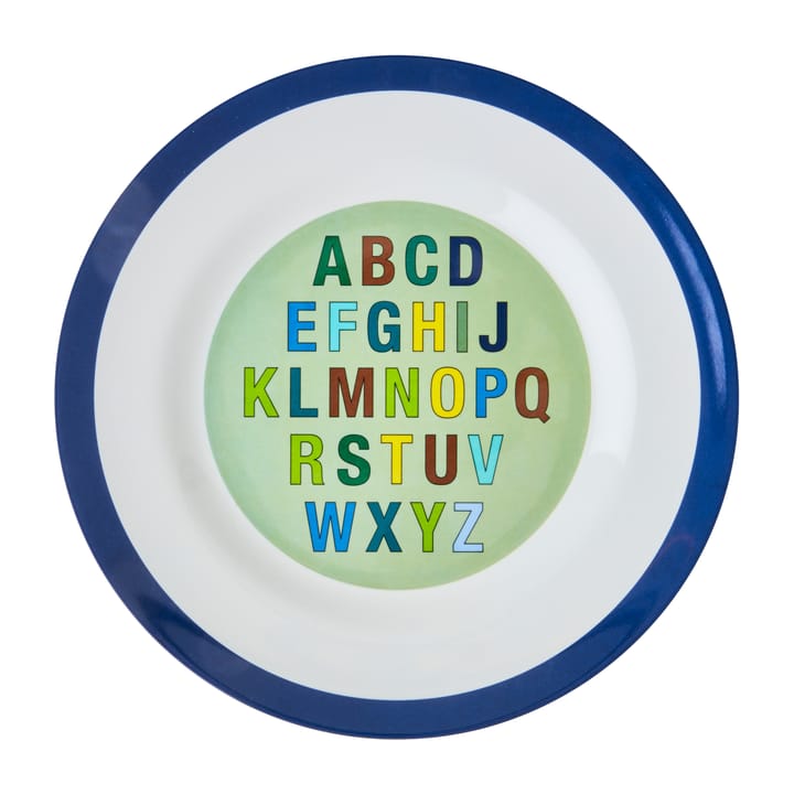 라이스 디너 접시 멜라민 25 cm - Alphabet-dark blue - RICE | 라이스