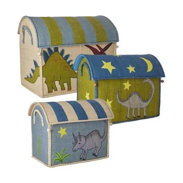 라이스 라피아 수납 바스켓 3개 - New Dinosaur Theme - RICE | 라이스