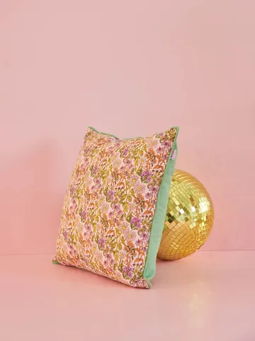 쿠션 플라워 40x40 cm - Multi-green - RICE | 라이스