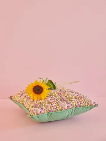 쿠션 플라워 40x40 cm - Multi-green - RICE | 라이스