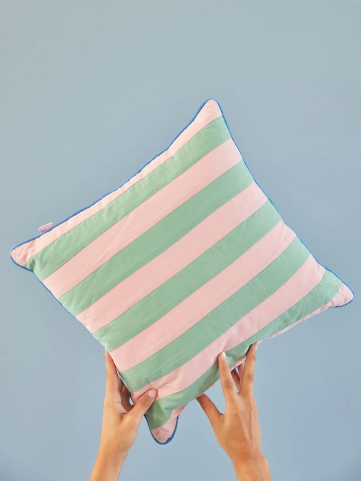쿠션 스트라이프 40x40 cm, Pink-green RICE | 라이스