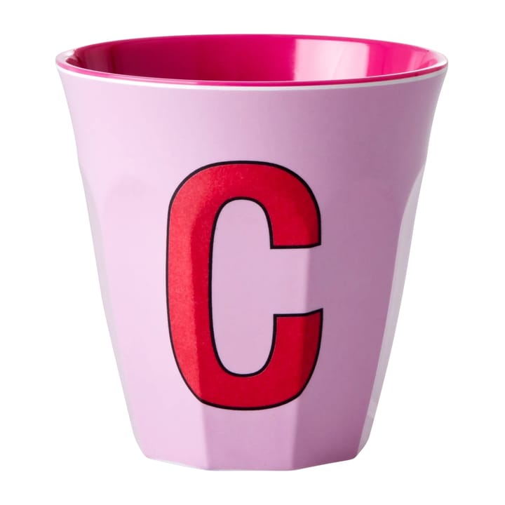 멜라민 컵 미듐 레터 -  C 30 cl - Pink - RICE | 라이스