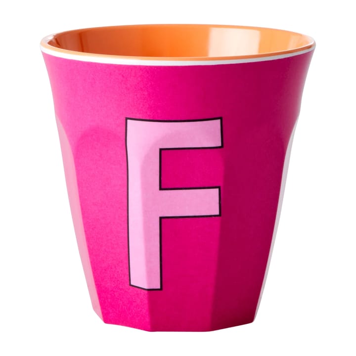멜라민 컵 미듐 레터 -  F 30 cl - Fuchsia - RICE | 라이스