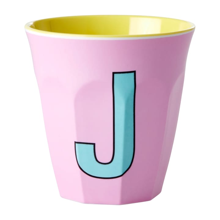 멜라민 컵 미듐 레터 -  J 30 cl - Pink - RICE | 라이스