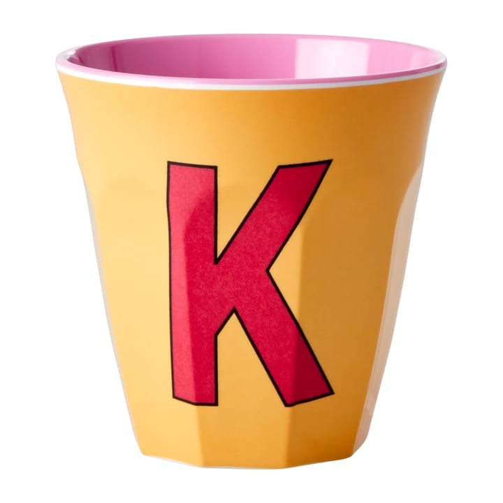 멜라민 컵 미듐 레터 -  K 30 cl - Apricot - RICE | 라이스