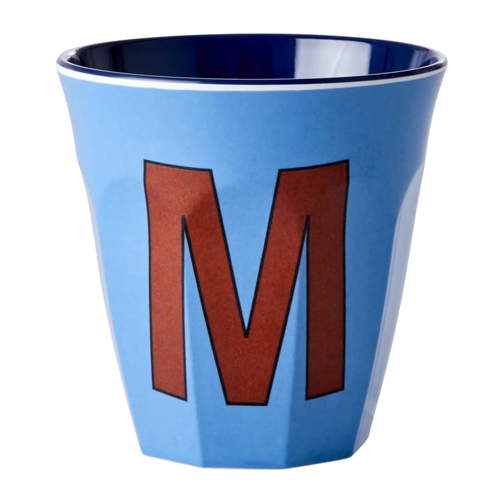 멜라민 컵 미듐 레터 -  M 30 cl - New dusty blue - RICE | 라이스