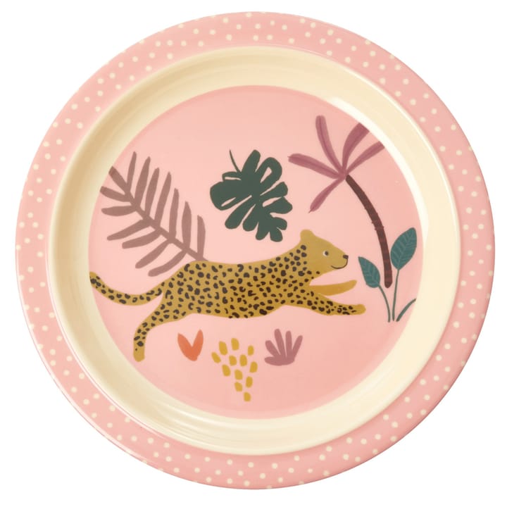라이스 어린이 접시 정글 애니멀 - pink-multi - RICE | 라이스
