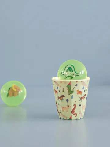 Rice 멜라민 컵 스몰 20 cl - Animal print-green - RICE | 라이스