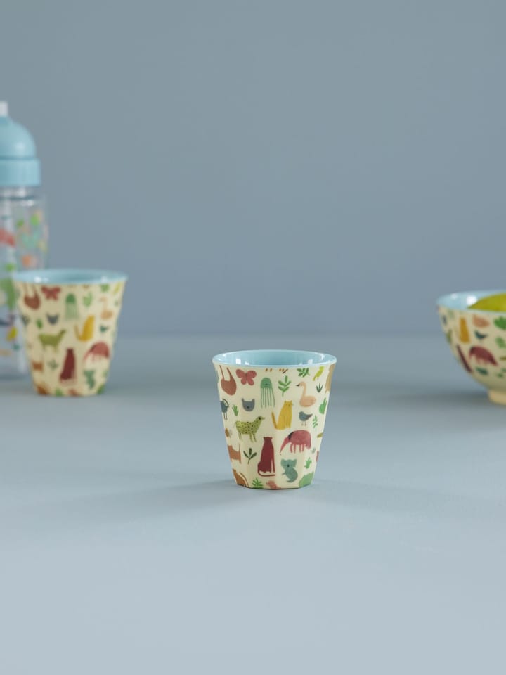 라��이스 어린이용 컵 멜라민, Sweet Jungle Print-Soft blue RICE | 라이스
