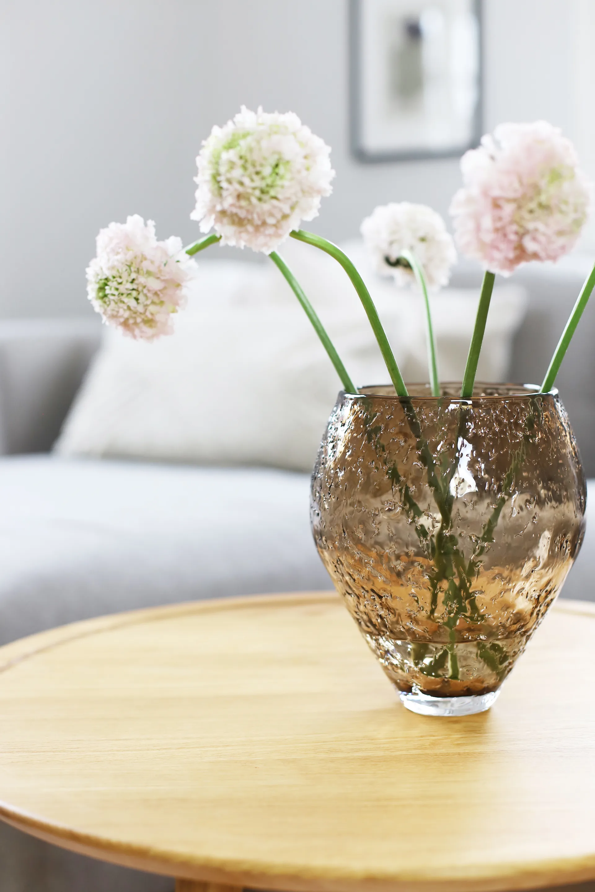 크러시드 유리 화병 미듐, Sepia brown Ro Collection | 로 콜렉션