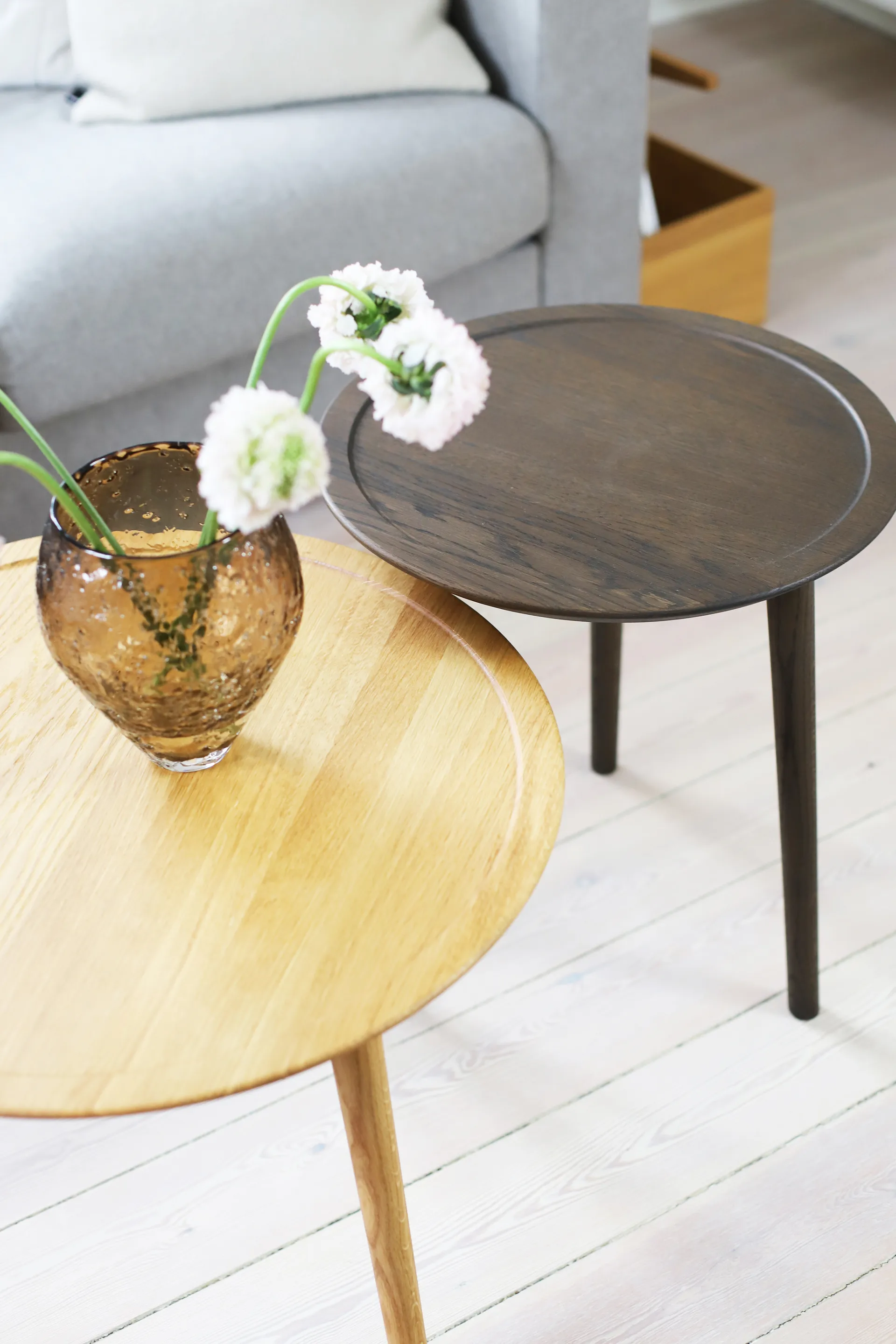 크러시드 유리 화병 미듐, Sepia brown Ro Collection | 로 콜렉션