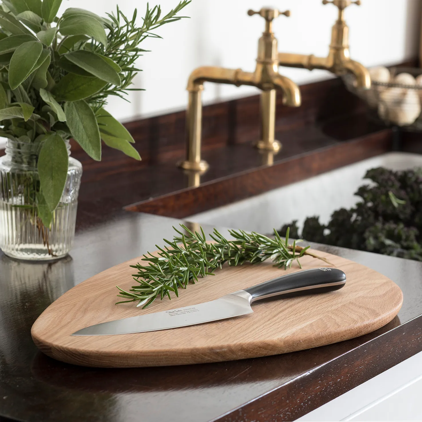 페블 도마 44 cm, oak Robert Welch | 로버트웰치