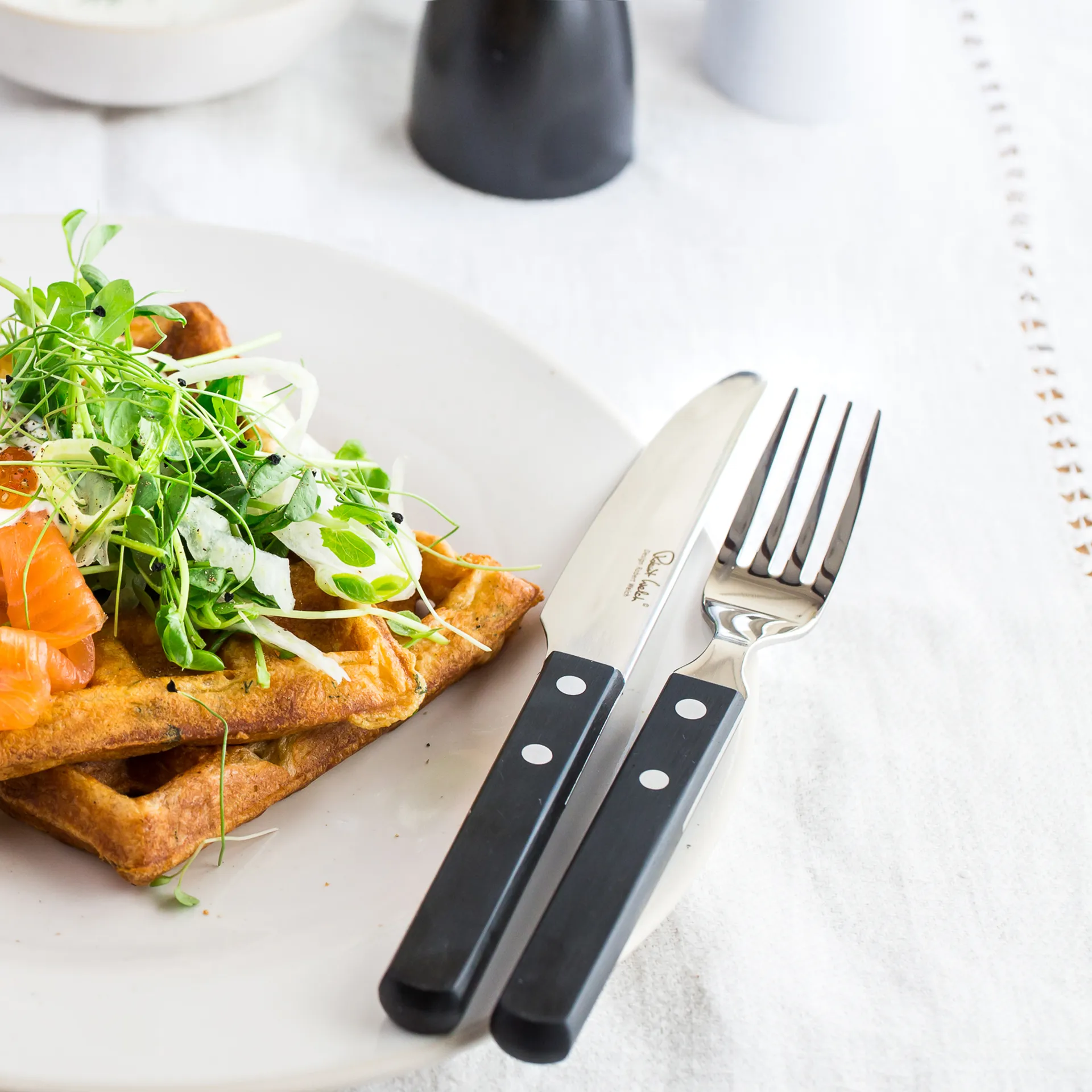 Trattoria 커트러리 세트 56개, Black Robert Welch | 로버트웰치