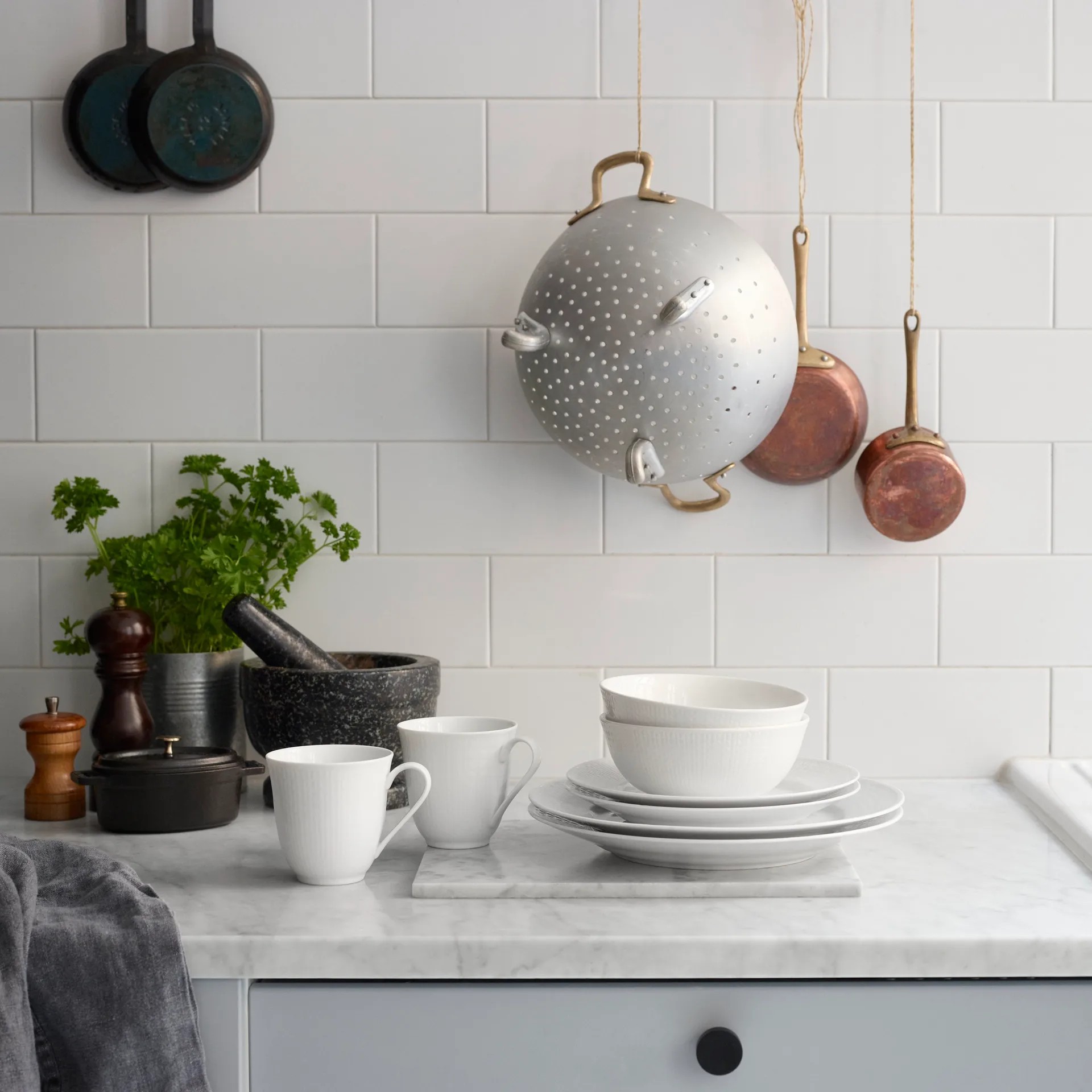 스웨디시 그레이스 사이드 접시 17 cm, 6팩 snow (white) Rörstrand | 로스트란드