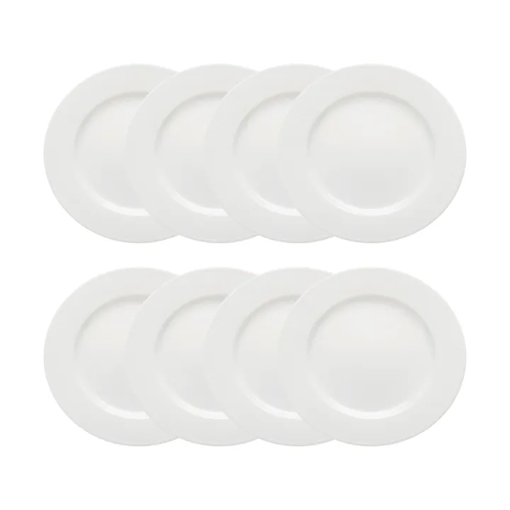 스웨디시 그레이스 사이드 플레이트 Ø17 cm 8개 세트 - Snow (White) - Rörstrand