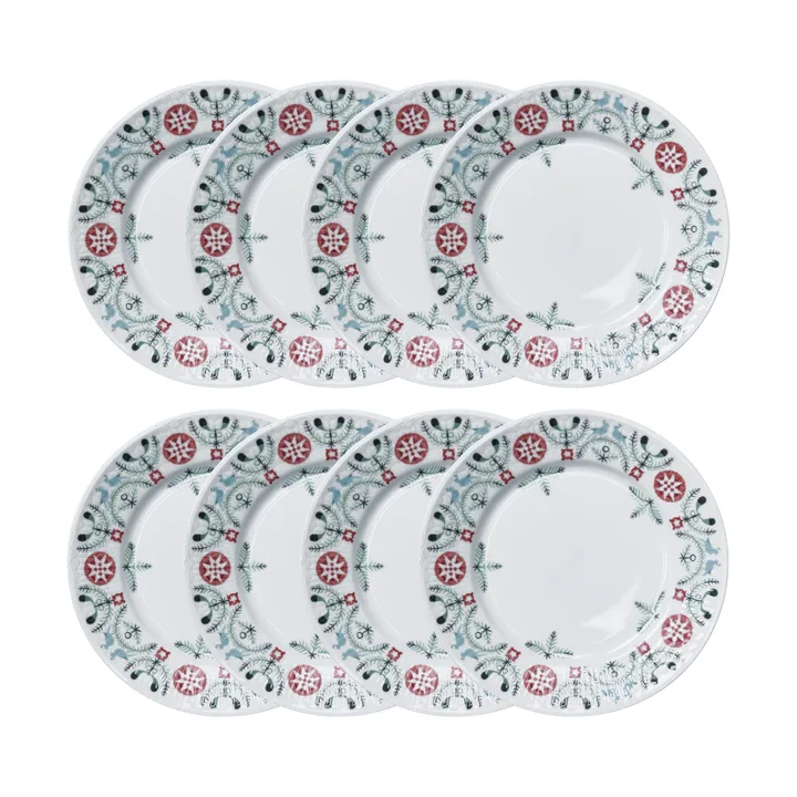 스웨디시 그레이스 윈터 사이드 플레이트 Ø17 cm 8개 세트 - White - Rörstrand