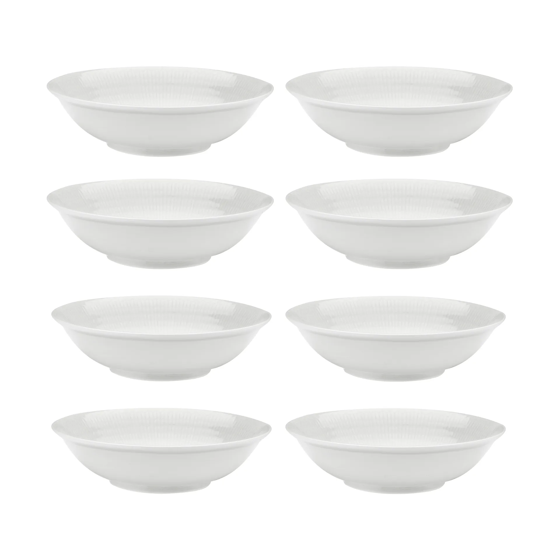 스웨디시 그레이스 딥 플레이트 Ø19 cm 8개 세트 - Snow (White),  Rörstrand