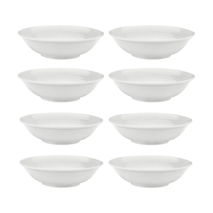 스웨디시 그레이스 딥 플레이트 Ø19 cm 8개 세트 - Snow (White) - Rörstrand