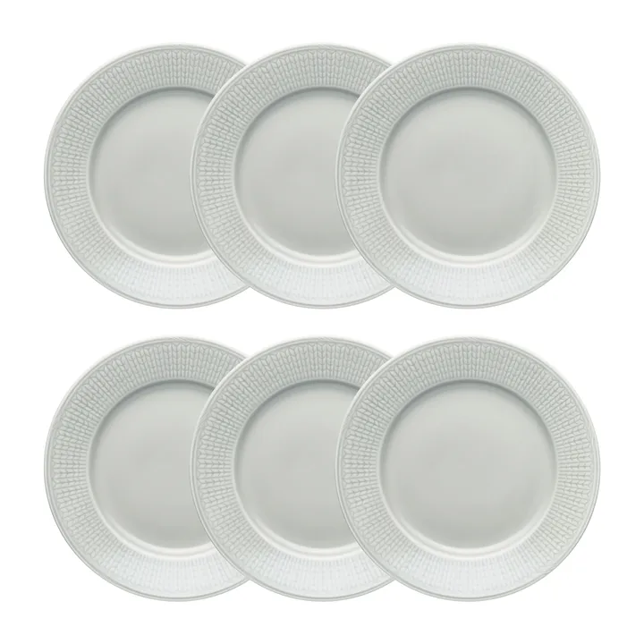스웨디시 그레이스 접시 21 cm 6팩 Mist (grey) - Rörstrand