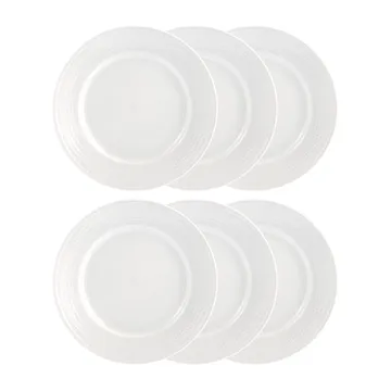 스웨디시 그레이스 접시 21 cm, 6팩 snow (white) - Rörstrand