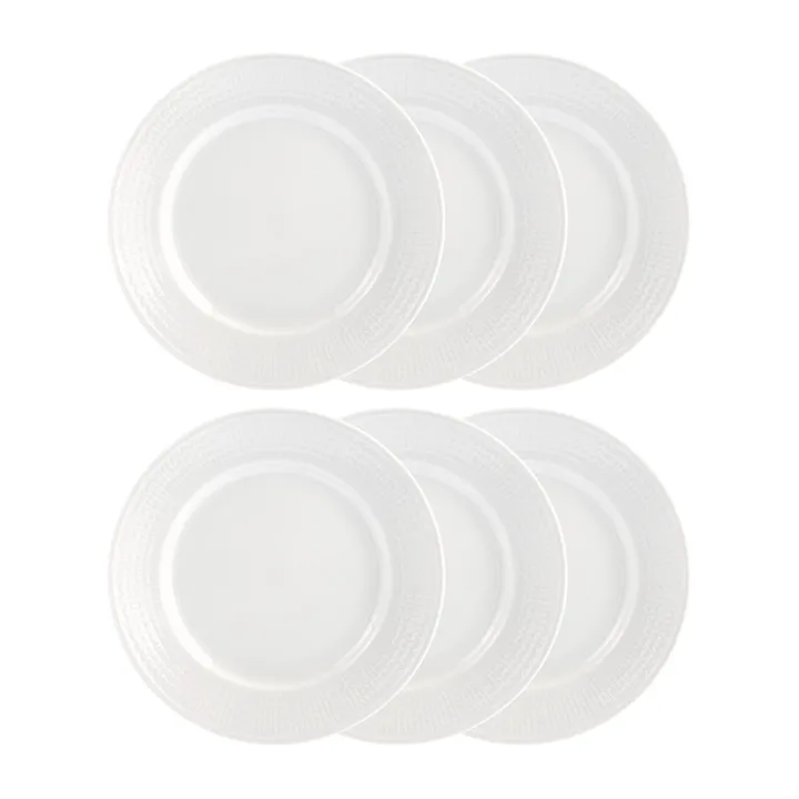 스웨디시 그레이스 접시 21 cm, 6팩 snow (white) - Rörstrand