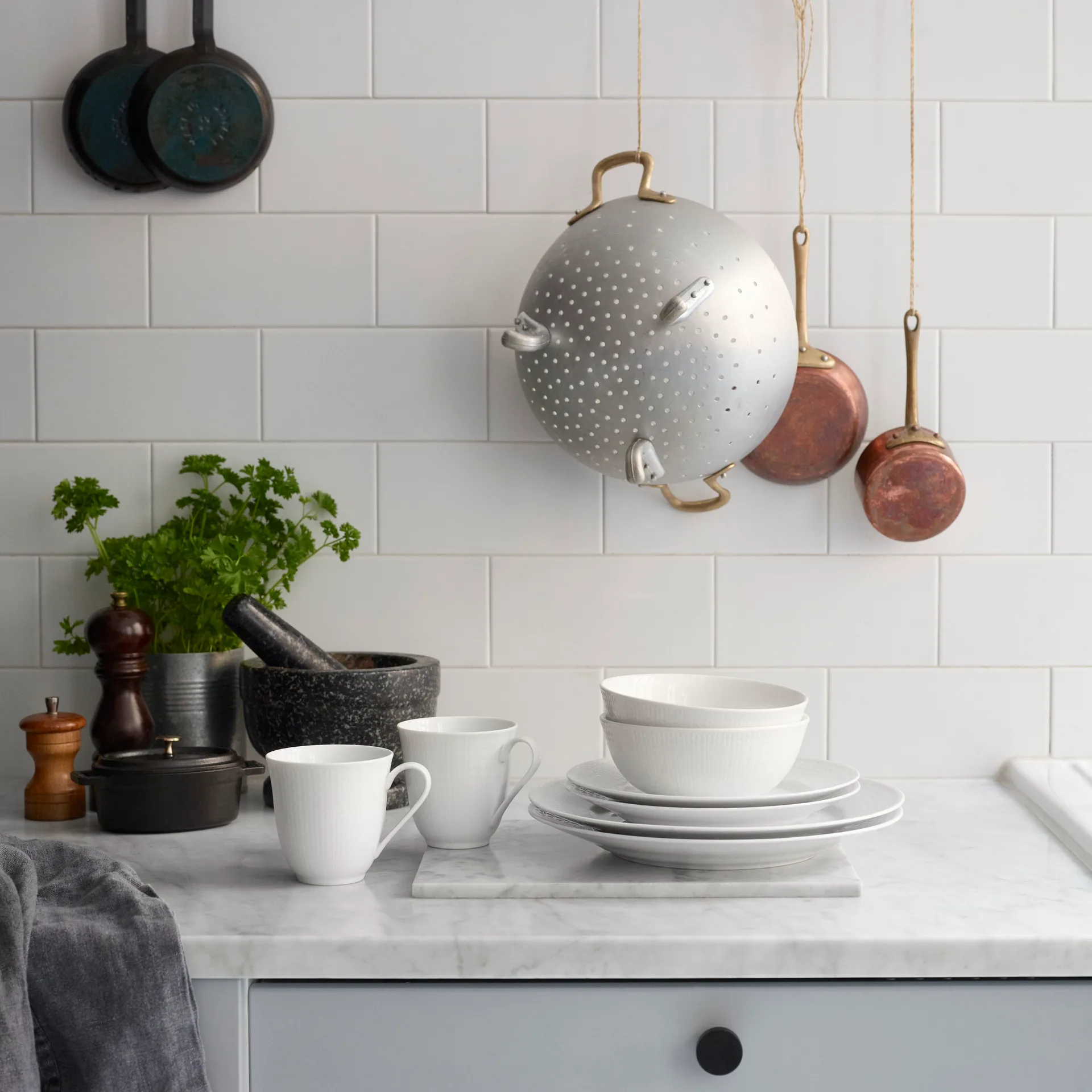 스웨디시 그레이스 접시 21 cm, 6팩 snow (white) Rörstrand | 로스트란드