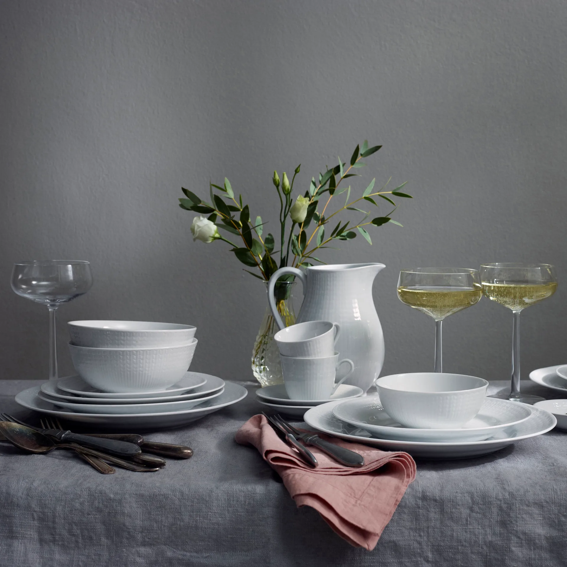 스웨디시 그레이스 접시 21 cm, 6팩 snow (white) Rörstrand | 로스트란드