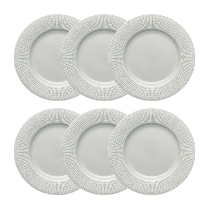 스웨디시 그레이스 접시 Ø24 cm 6팩 Mist (grey) - Rörstrand