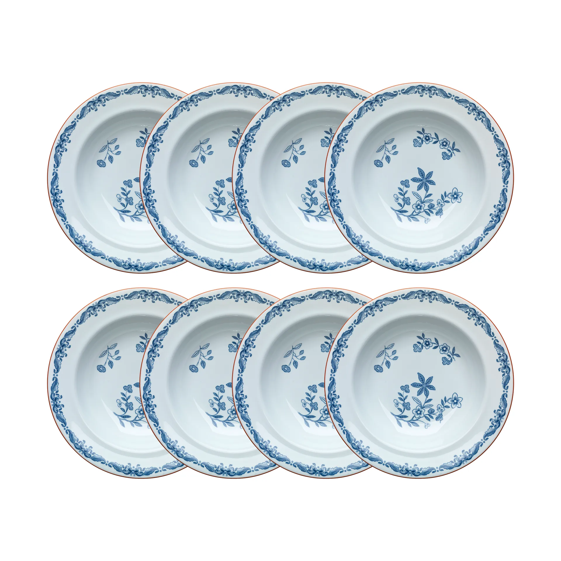 오스틴디아 딥 플레이트 Ø24 cm 8개 세트 - Blue,  Rörstrand