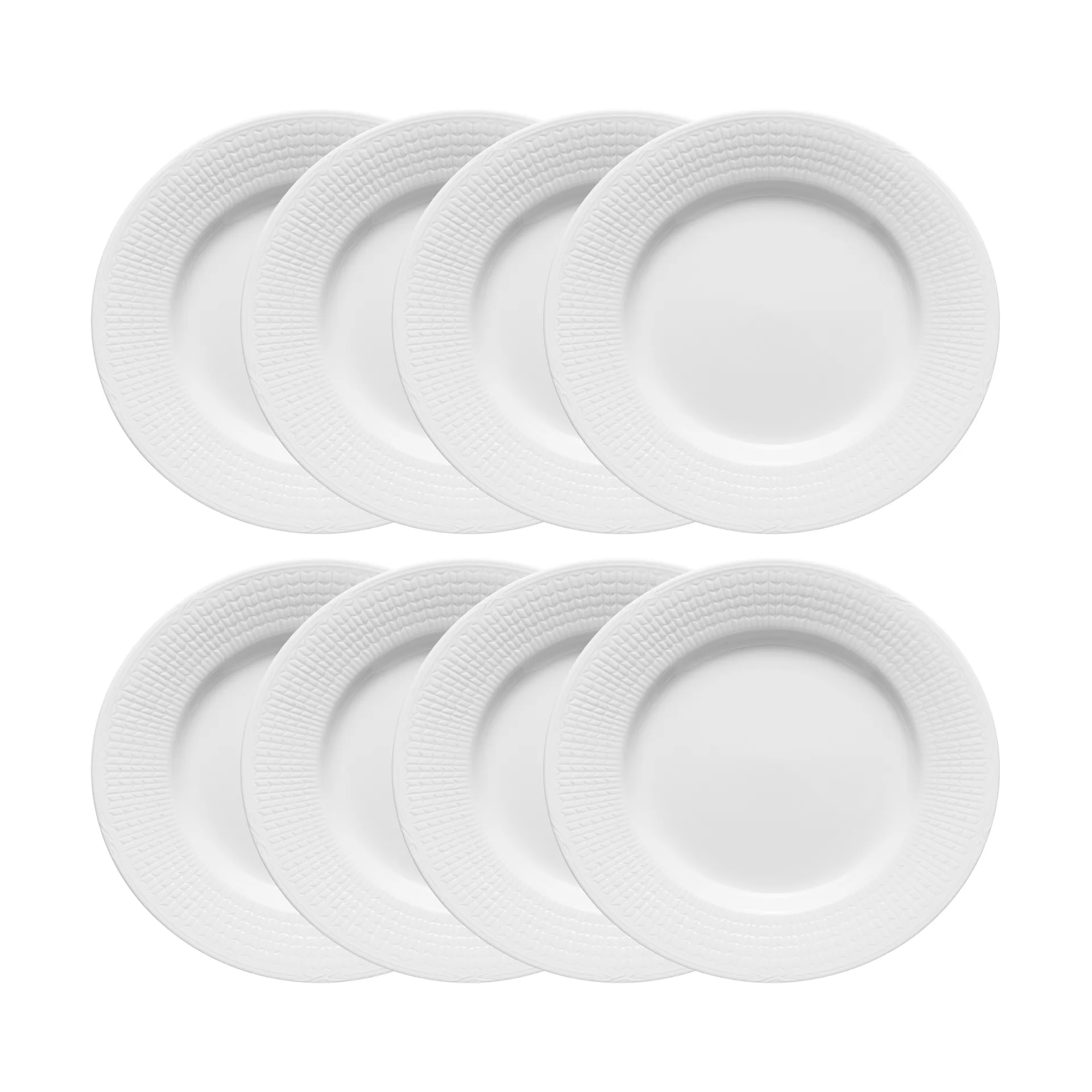스웨디시 그레이스 플레이트 Ø24 cm 8개 세트 - Snow (White),  Rörstrand