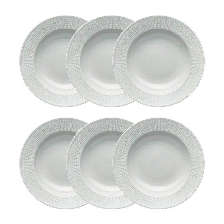스웨디시 그레이스 딥플레이트 25 cm 6팩 Mist(grey) - Rörstrand