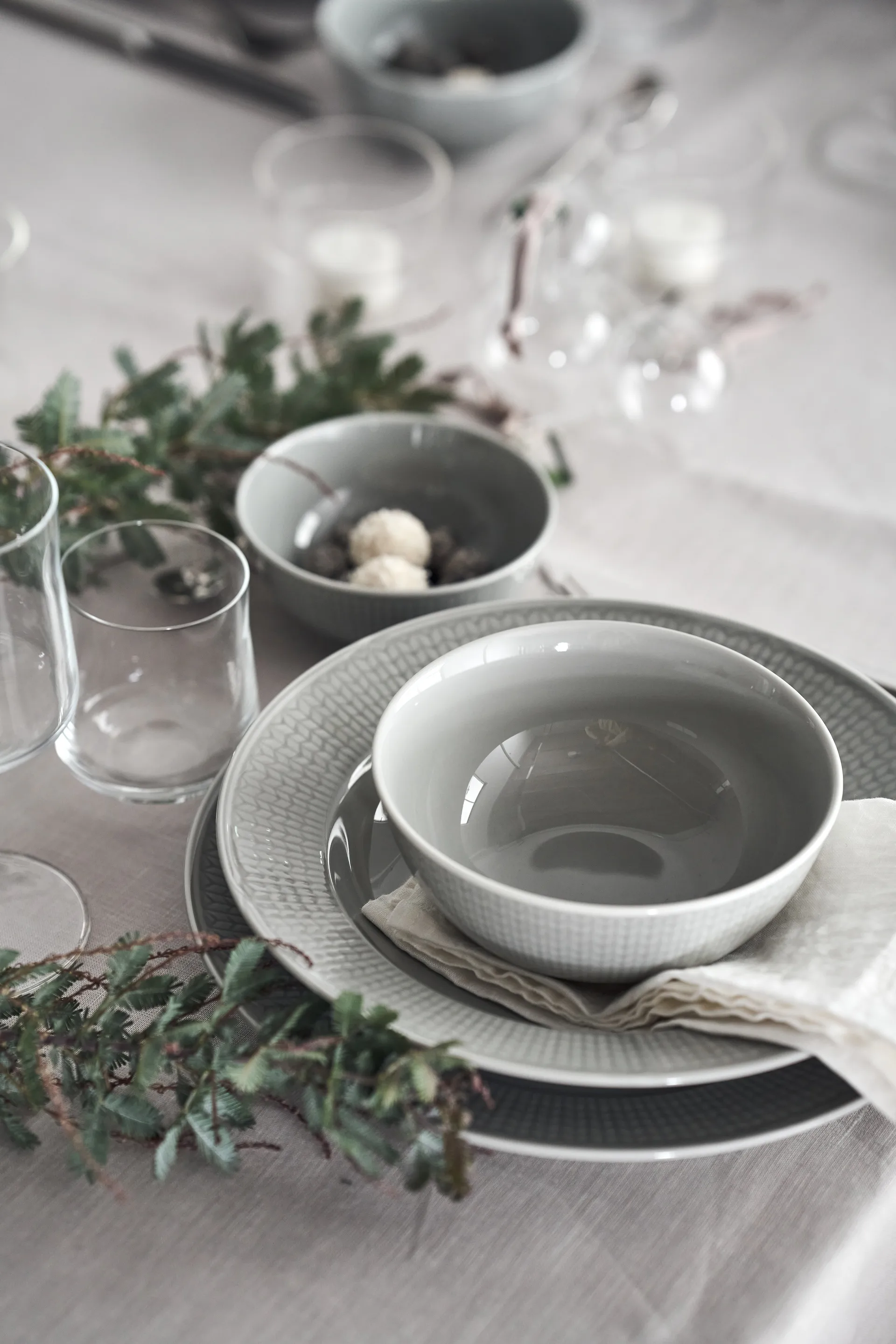 스웨디시 그레이스 접시 27 cm 6팩 Mist (grey),  Rörstrand